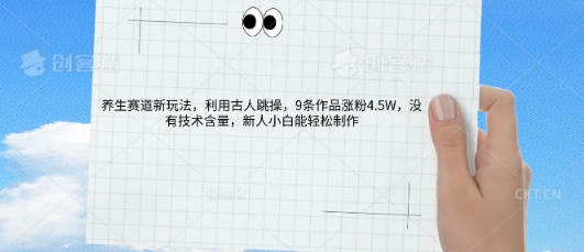 AI养生赛道新玩法,10条作品涨粉5.2W,操作简单,新人小白能轻松制作-学而上