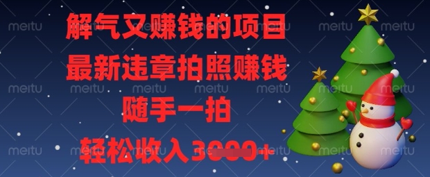 解气又挣钱的项目,最新违章拍照挣钱,随手一拍,轻松收入数张【揭秘】-学而上